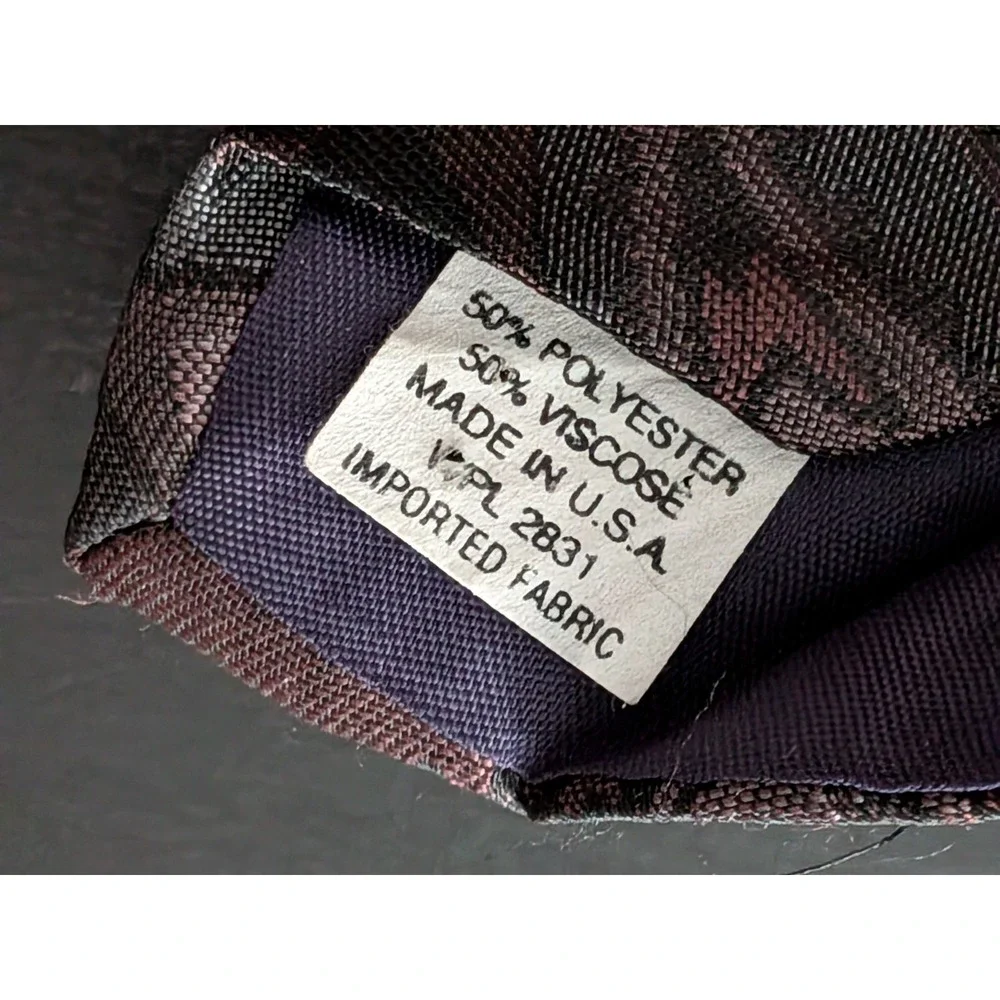 Vintage Bugle Boy Men's Necktie Burgundy Purple Floral Business‎ Wedding 57